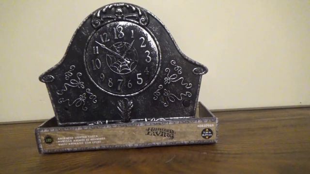 Gemmy Halloween Animated "Lighted Clock" (Face-Out Clock) SKULL VERSION смотреть онлайн