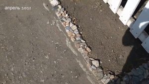 Бордюр из камня для цветов. Часть 2. Что случилось и как пережил -40С зимой