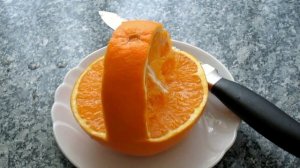 Очень красивое оформление праздничного стола. Как сделать корзинку из апельсина. Carving.Оrange