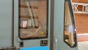 метропоезд "Русич" прибывает и уезжает со станции Парк Победы + кабина машиниста
