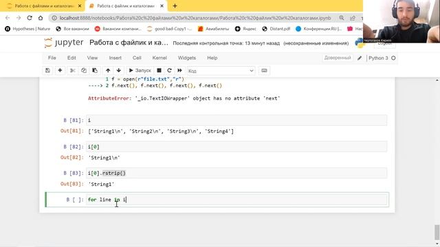 52.  Python.  Работа с файлами и каталогами. Методы для работы с файлами