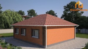 Проект одноэтажного дома DH102k 102 метра от строительной компании Дрим Хаус