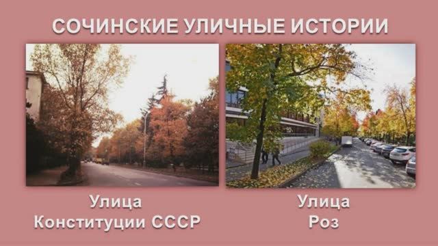 «Сочинские уличные истории». Улица Конституции СССР и улица Роз.