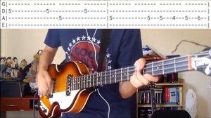 I Want To Hold Your Hand (Tutorial BASS) The Beatles // ORIGINAL BASS TABS McCartney