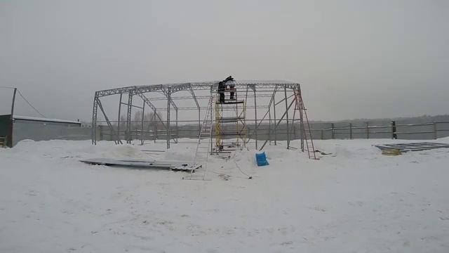 Строительство Ангара 10 на 15 метров смотреть онлайн