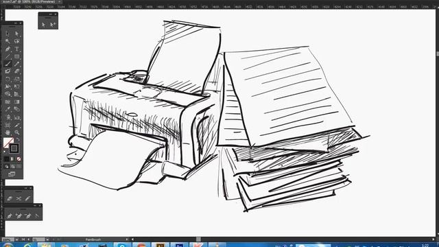 урок: рисунок иконки с помощью планшета Wacom в векторе в программе Illustrator смотреть онлайн