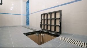 Люк в подвал напольный с амортизаторами