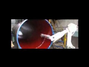 Робототизированный комплекс маркировки труб краской с внутренней стороны