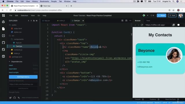 20 React Props Practice смотреть онлайн