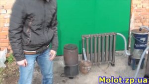 Газогенератор. 3 кг дров = 1 литр бензина. Тестовый образец газогенератора. Моноратор.