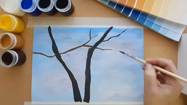 ПЕРВЫЙ СНЕГ | гуашь смотреть онлайн