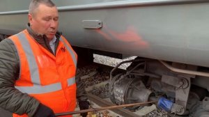 Тормозная рычажная передача электропоезда ЭД4М.mp4