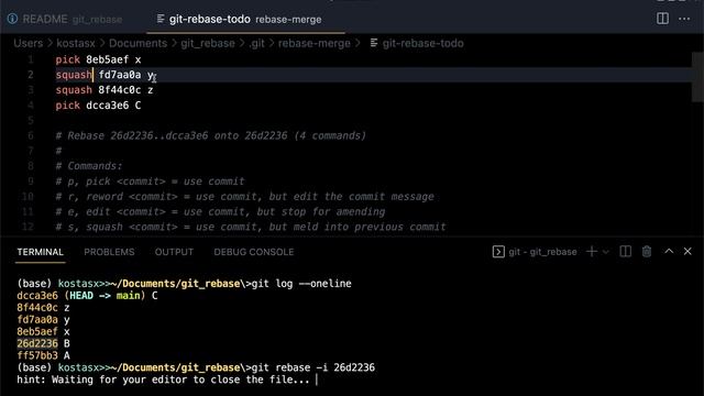 Version Control: interactive git rebase squash смотреть онлайн