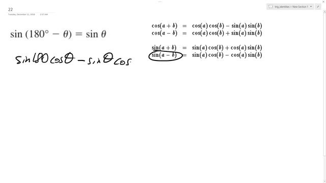 prove sin(180 - theta) = sin theta смотреть онлайн