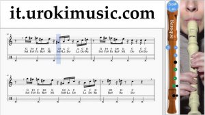 Corso di Flauto Dolce B. Super Mario Bros - Theme Tablature Tab um-a276