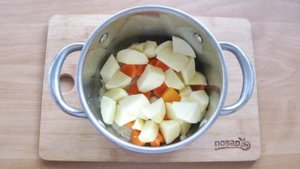 Тыквенный суп с мясом краба