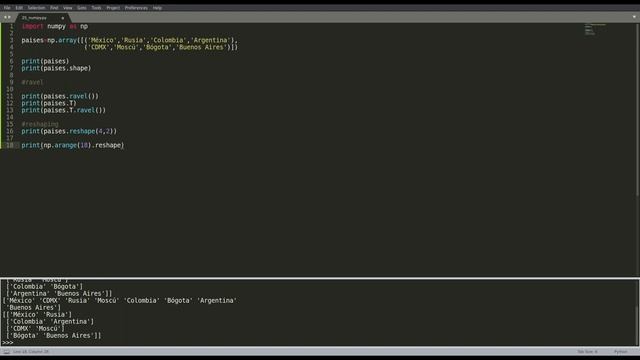 Modificar la forma de un arreglo con Numpy [Python] смотреть онлайн