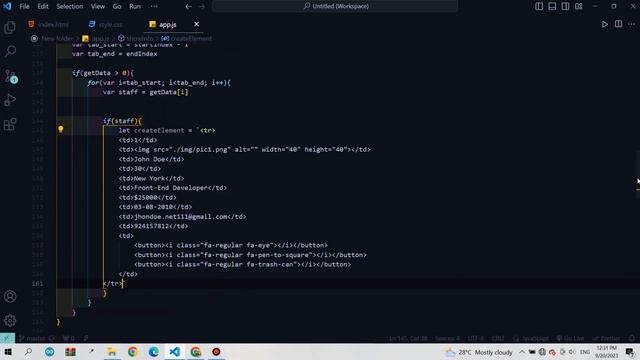 CRUD Operations Including Pagination, Filter List in  HTML CSS  JavaScript Local Storage. #part2