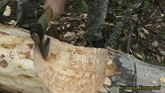 Как срубить дом таежным топором , сруб , чаша смотреть онлайн