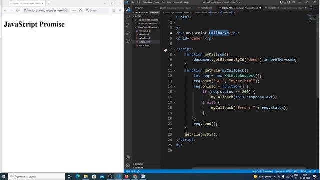 Waiting for a file promise JavaScript смотреть онлайн