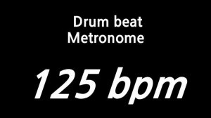 125 bpm metronome drum