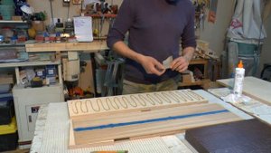 Клеим толстый шпон часть 1