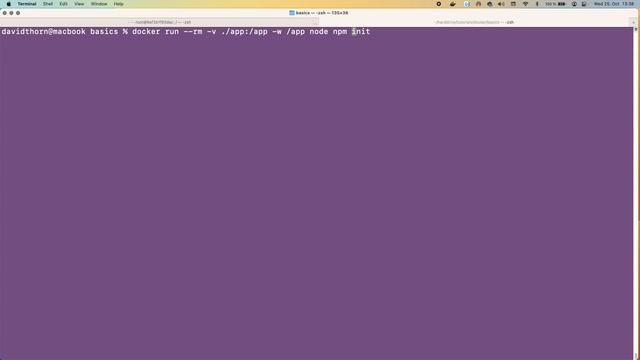 Docker Basics -  Lesson 7  - Creating an npm project