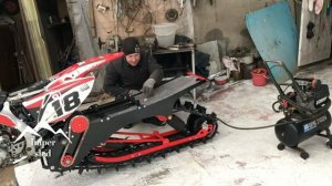 Как я делал Сноубайк (покраска,первый выезд) 8-серия Impersled .Сноубайк. Snowbike.