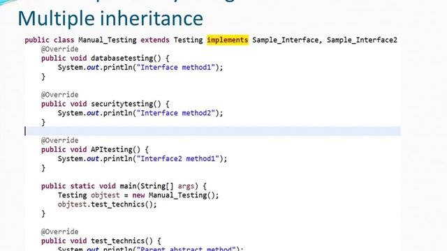 Multiple inheritance in java | Multiple Inheritance using an interface in java Tamil | QE Tech