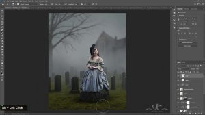 Foggy Cemetery Photo Manipulation Photoshop Tutorial