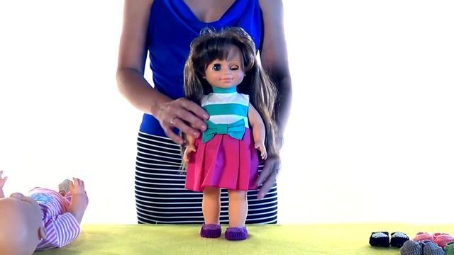 Обувь для куклы Беби Бон - вязаные тапочки. Одеваем Baby Born #22 смотреть онлайн