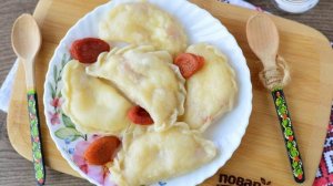 Вареники с творогом и курагой