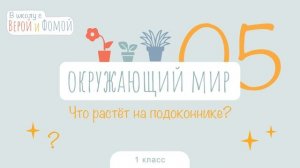 Что растёт на подоконнике? Окружающий мир, урок 5. 1 класс (аудио). В школу с Верой и Фомой (6+)