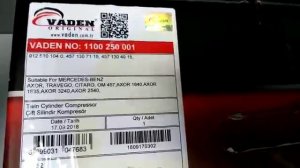 Компрессор Мерседес Аксор двигатель OM457 1100250001 VADEN