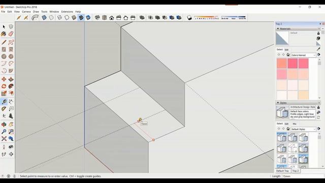 SKETCHUP 3D MODELLING TUTORIAL FOR BEGINNERS - Ex-001 смотреть онлайн