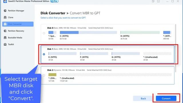 Steps to Convert MBR to GPT - EaseUS Partition Master - смотреть видео ...