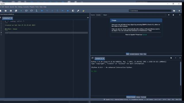 Python Tour | Episode 6 - Working Python in Spyder IDE | TSinfo Technologies Hindi