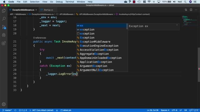 053 Creating Exception handler middleware