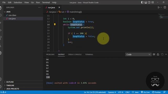 Loops in java | | Tutorial in Tamil | Tamil Programmer