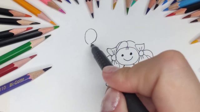 *ДЕВОЧКА* Как нарисовать легко и просто  ДЕВОЧКУ, идеи для срисовки. Draw A Girl.
