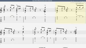 Guitar TAB - Pyotr Ilyich Tchaikovsky : Opus 39 No 10 Mazurka | Tutorial Sheet Lesson #iMn