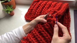 Сшить снуд английской резинкой