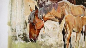 Как нарисовать лошадь масляными красками