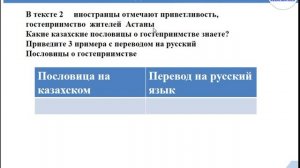 Русский язык и литература 10 класс. 2 неделя, урок 4. Тема урока: Астана ЭКСПО-2017