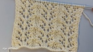 АЖУРНЫЙ УЗОР СПИЦАМИ 110 Вязание Узоры спицами