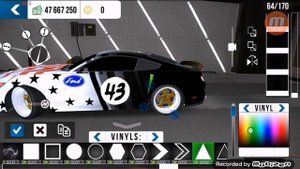 Как сделать топ винил на Ford Mustang в car parking multiplayer