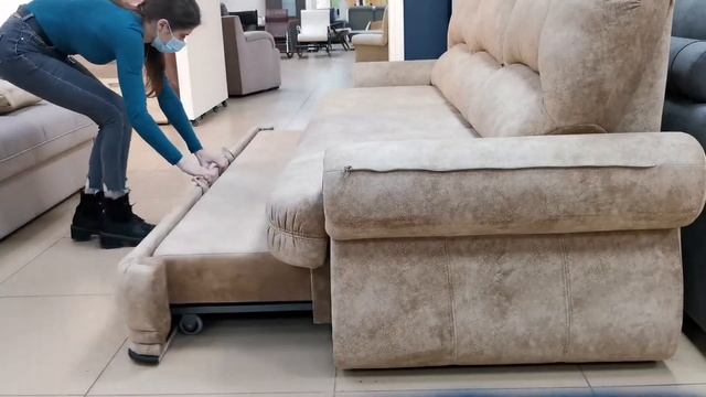 143871 "МАДРИД" диван-кровать (арт. 3Т). Цвет: Велюр Даллас 060. смотреть онлайн