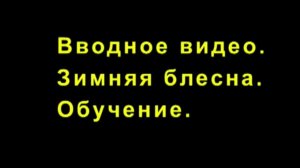 Вводное видео. Зимняя блесна. Обучение.