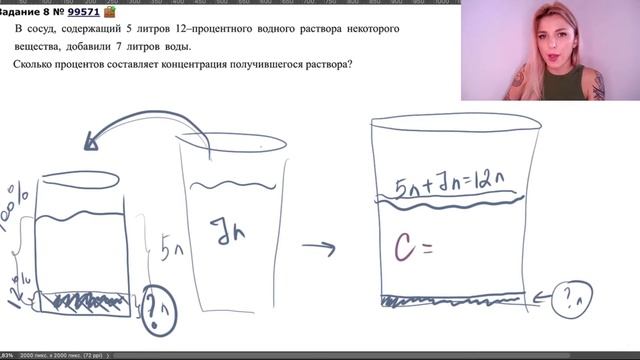 Задача на растворы и смеси / ЕГЭ профиль