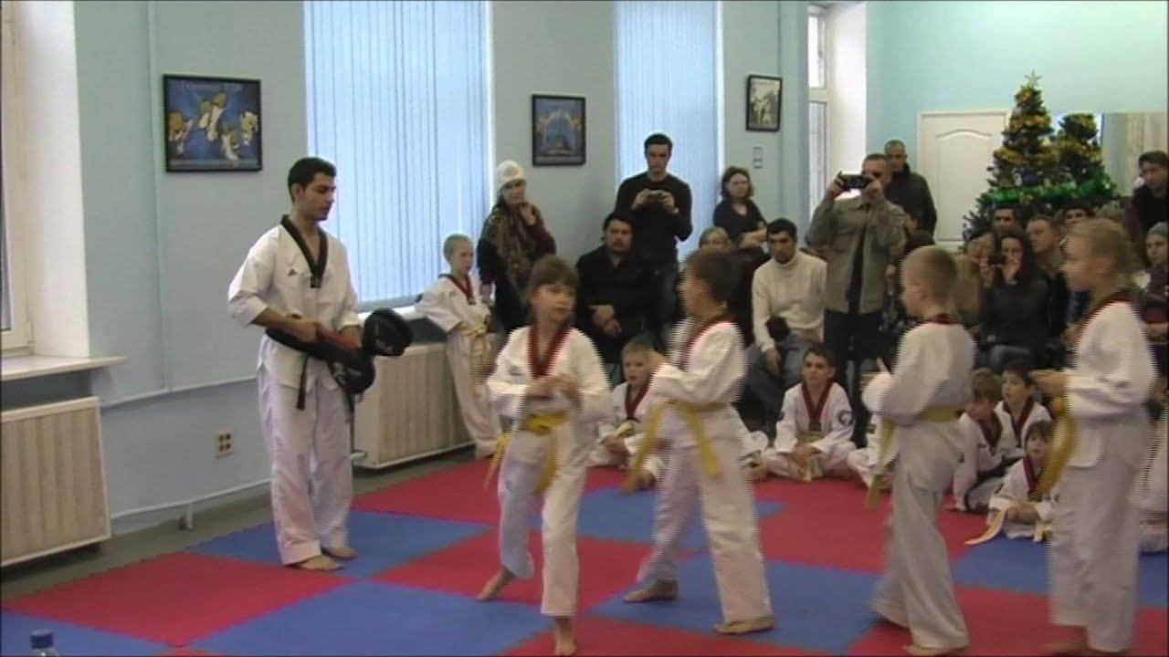 Taekwondo WTF. 22.12.2013 Аттестация на жёлто-зелёный пояс.